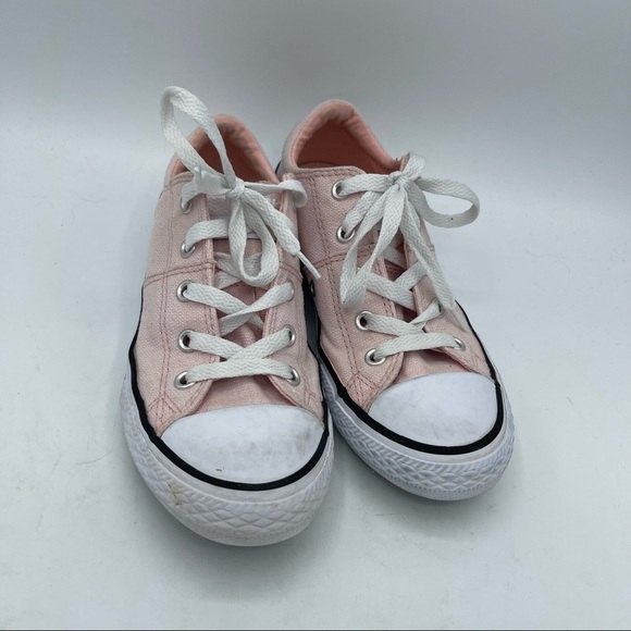 Converse All Stars Youth Girls Size 1 Pale pink shoes Sneakers Lace Up - Picture 3 of 6